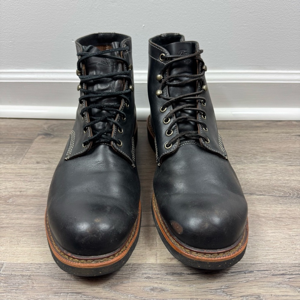 Thorogood 1892 Beloit Black Leather Boots Men’s Size 13  Work Cork Lace Up - Picture 3 of 15